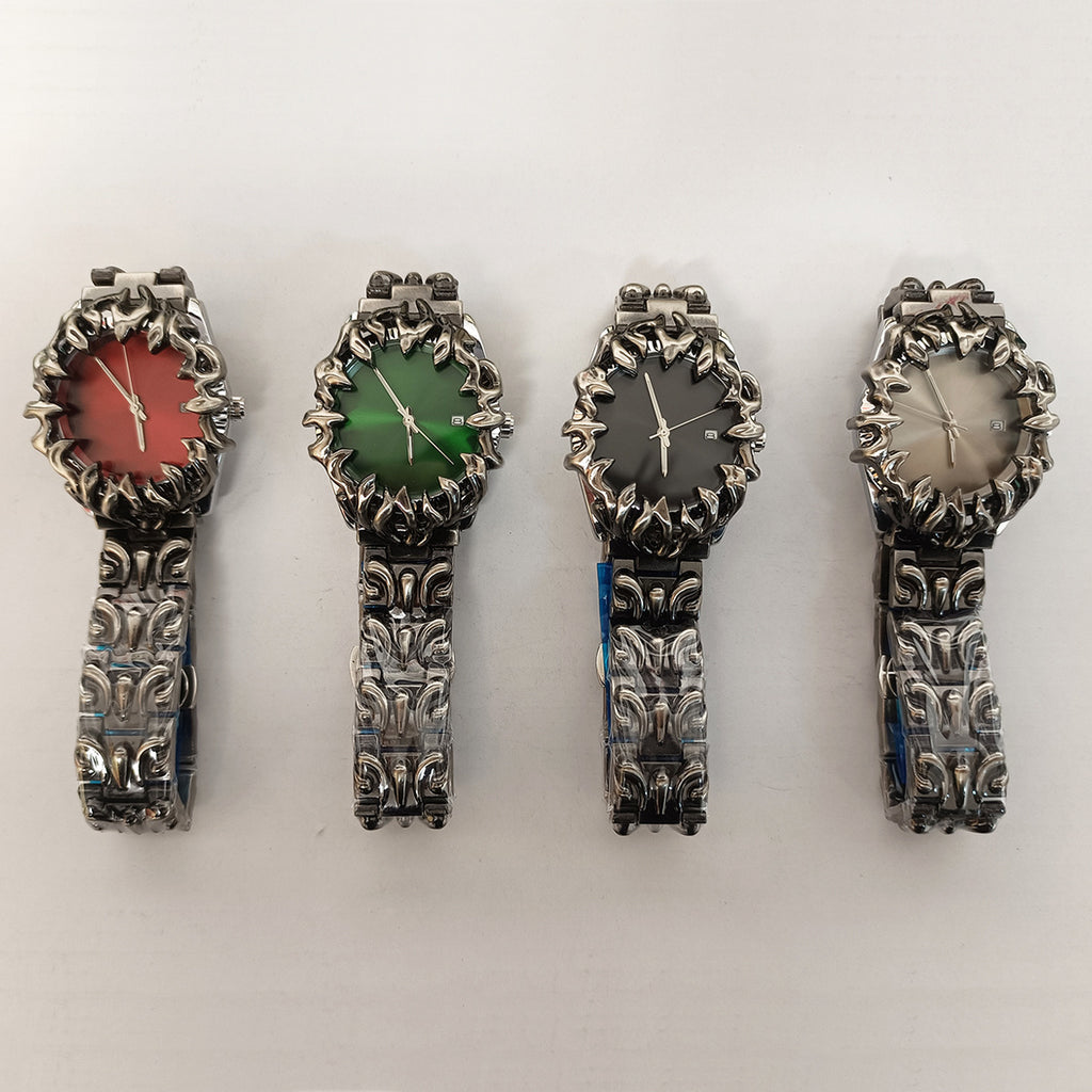 GESMART Men's Y2K Claw Shape Quartz Watch Retro Fashion Alien Design Trendy Niche Wristwatch