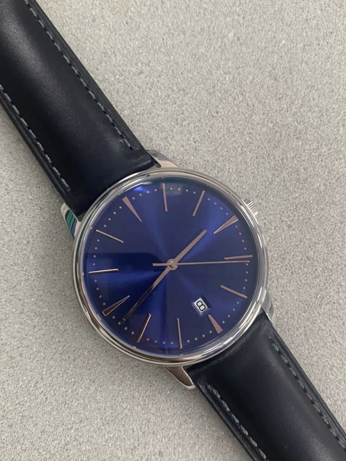 Men's 40mm Watch Polished Stainless Steel Case Miyota 9015 Movement