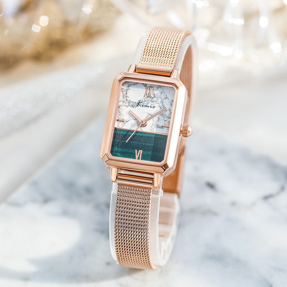 Women's Ins-Style Vintage Small Square Waterproof Watch