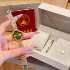 Women's Four-Leaf Clover Rhinestone Bracelet Quartz Watch