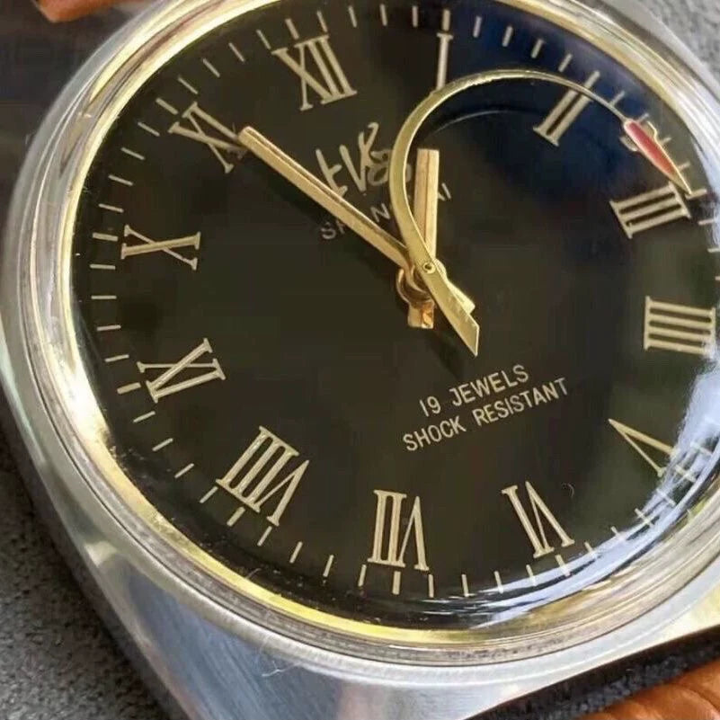 Red Flag 8120ZH 19 Jewels Manual Wind Mechanical Watch Roman Dial Airplane Hands