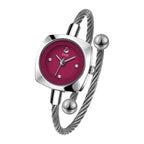 Women's Minimalist Swan Woven-Metal Bangle Quartz Watch