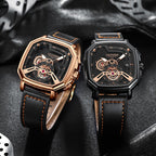 GESMART Men's Square Quartz Watch Luminous Water Resistant Trendy Fashion Casual Wristwatch