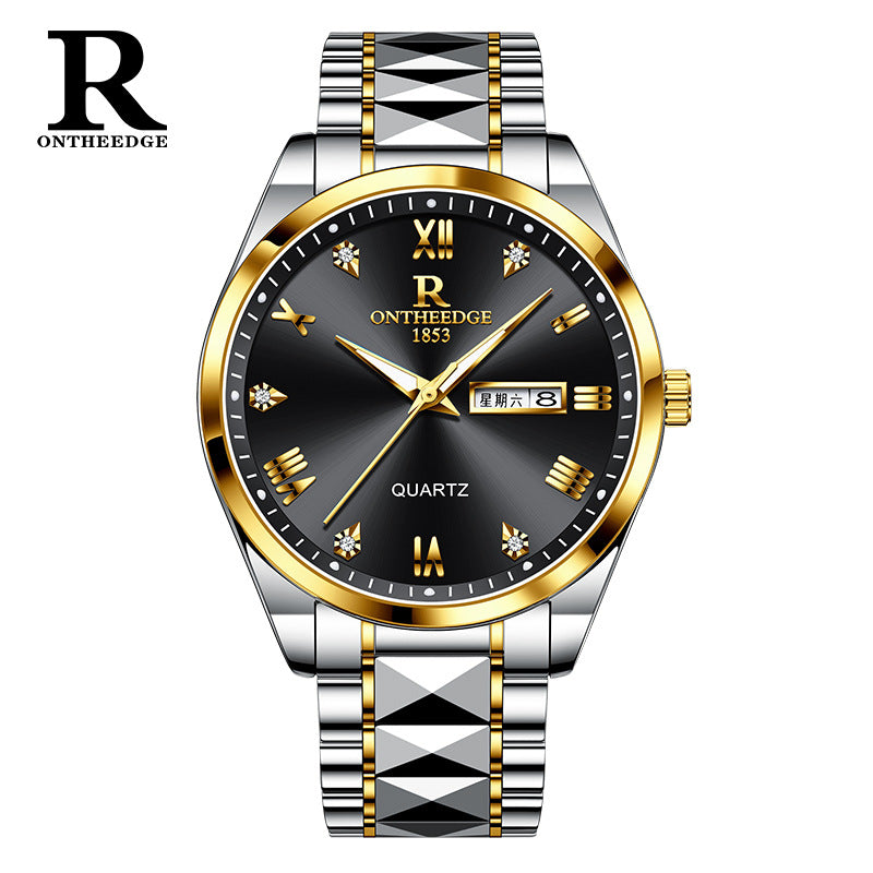 GESMART Men's Fashion Quartz Watch Water Resistant Student Exam Casual Wristwatch