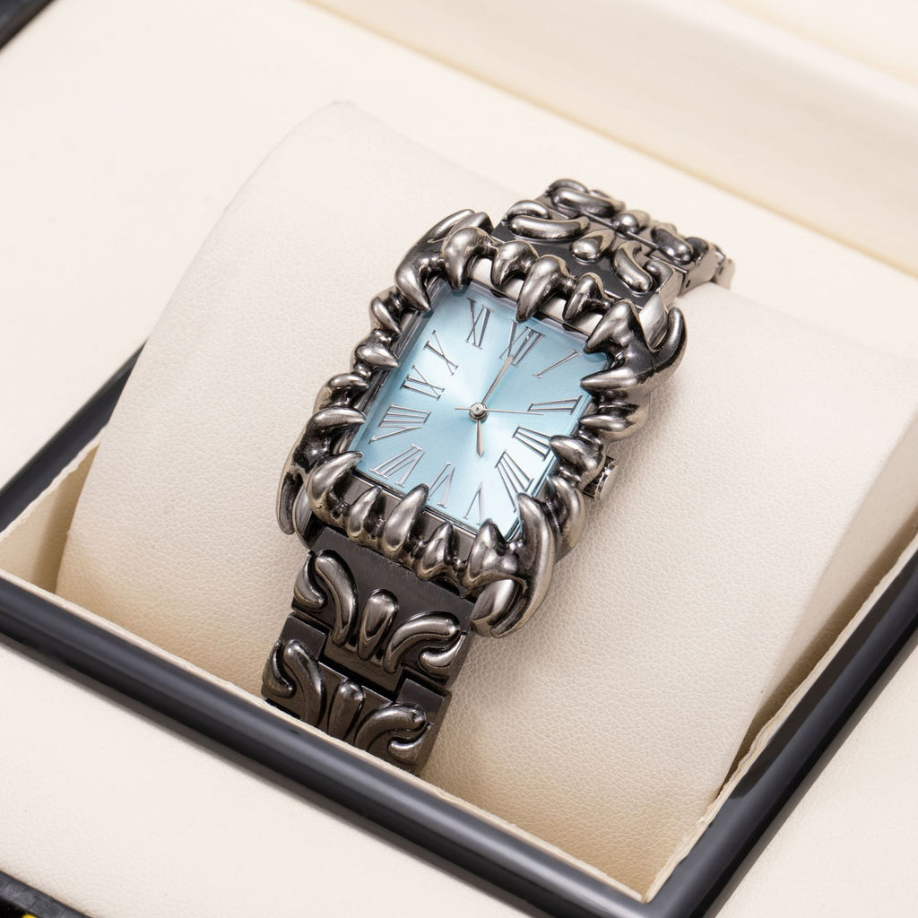 Men's Irregular Square Claw Y2K Retro Relief Watch