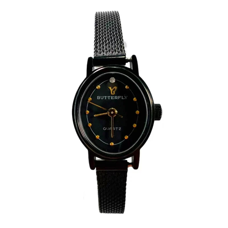 Xi'an Butterfly Ladies Quartz Watch Imported Movement Cowhide Strap Vintage
