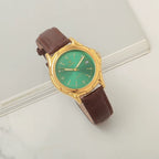 Diamond Brand Men's Automatic Mechanical Watch Titanium Round Date Leather NOS
