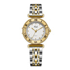 GESMART Women's Square Quartz Watch Steel Band Roman Numeral Scale Vintage Water Resistant