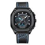 GESMART Men's Square Quartz Watch Luminous Water Resistant Premium Casual Wristwatch