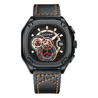 GESMART Men's Square Quartz Watch Luminous Water Resistant Premium Casual Wristwatch