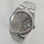 Men's 39.5mm Automatic Watch Coin Bezel Exhibition Back Cyclops Sapphire Crystal