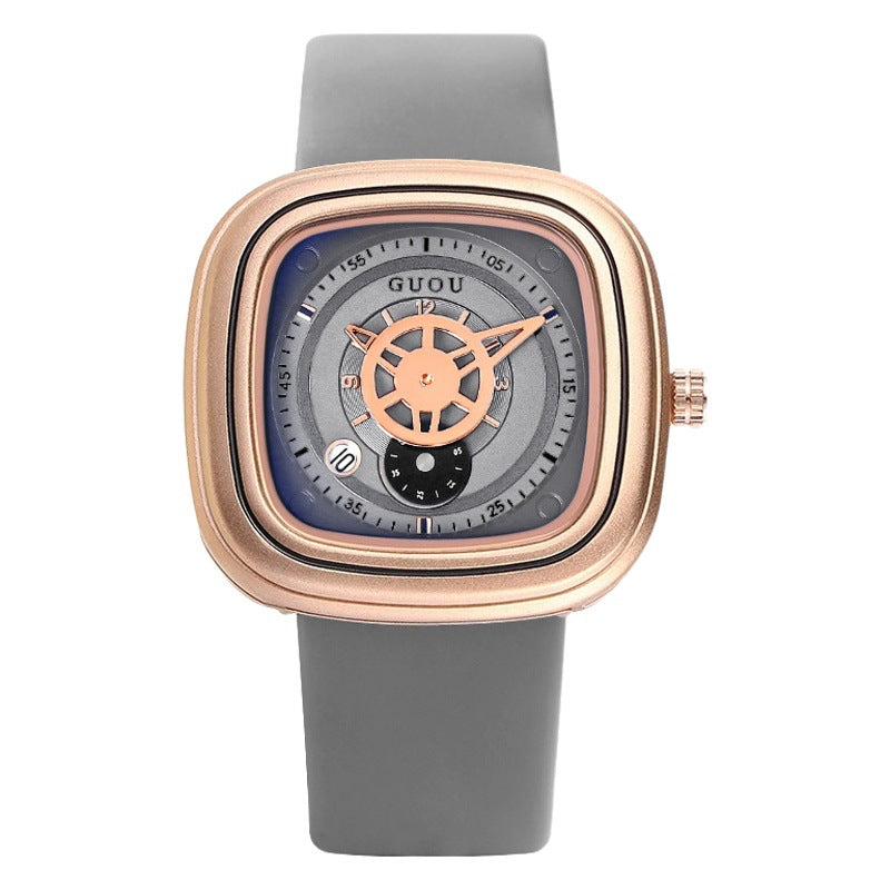 GESMART 2023 New Women's Square Quartz Watch Silicone Band Minimalist Casual Luxury Style