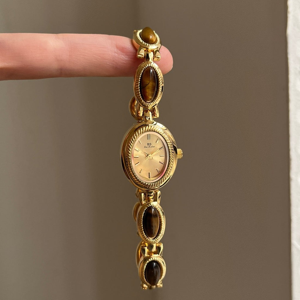 Women's Tweed Vintage Pearl Bracelet Gold-Tone Watch