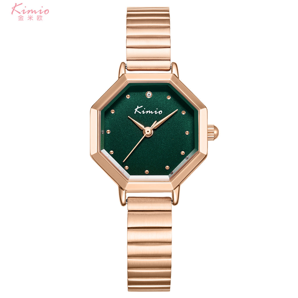 Women's Octagon Minimalist Steel-Band Quartz Watch