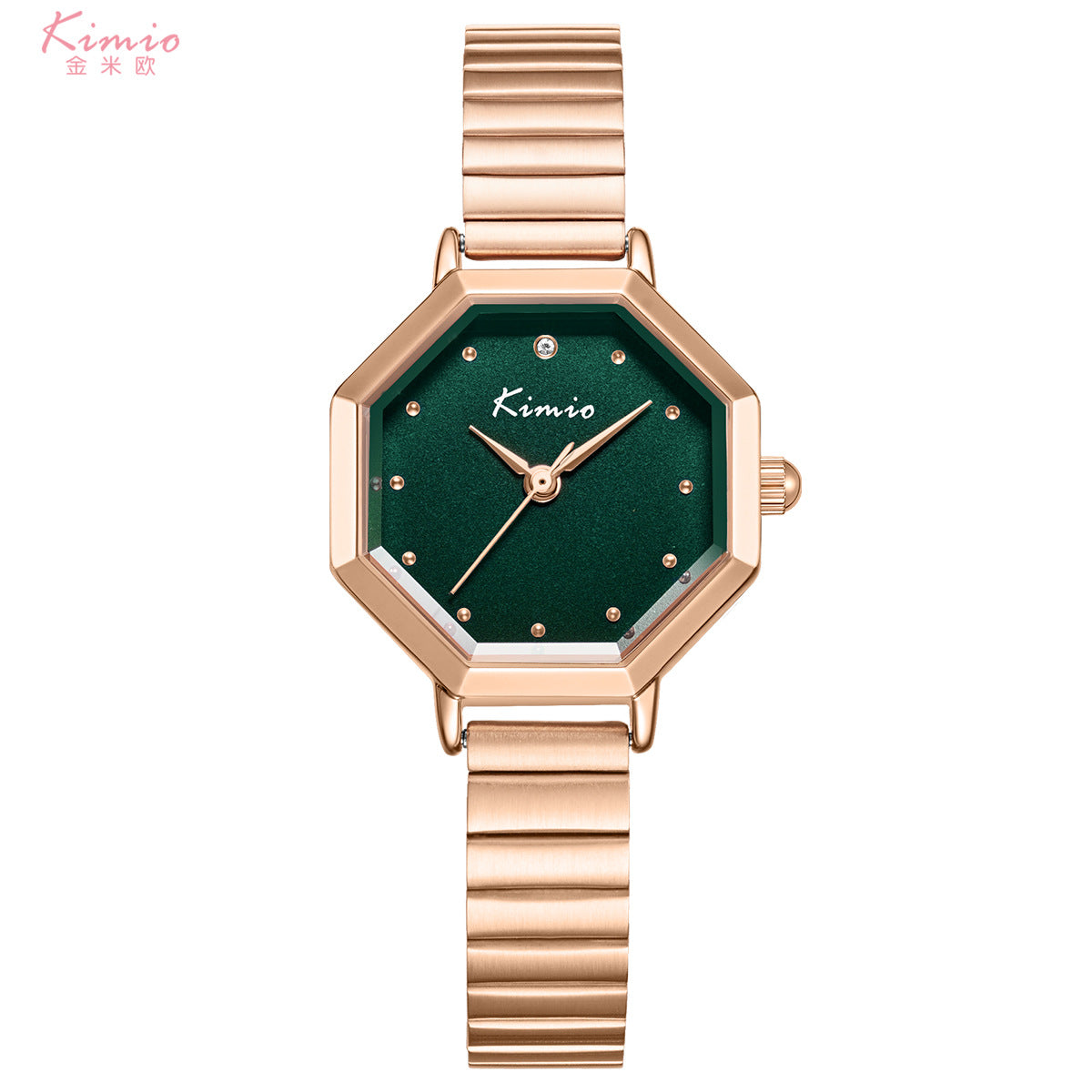 Women's Octagon Minimalist Steel-Band Quartz Watch