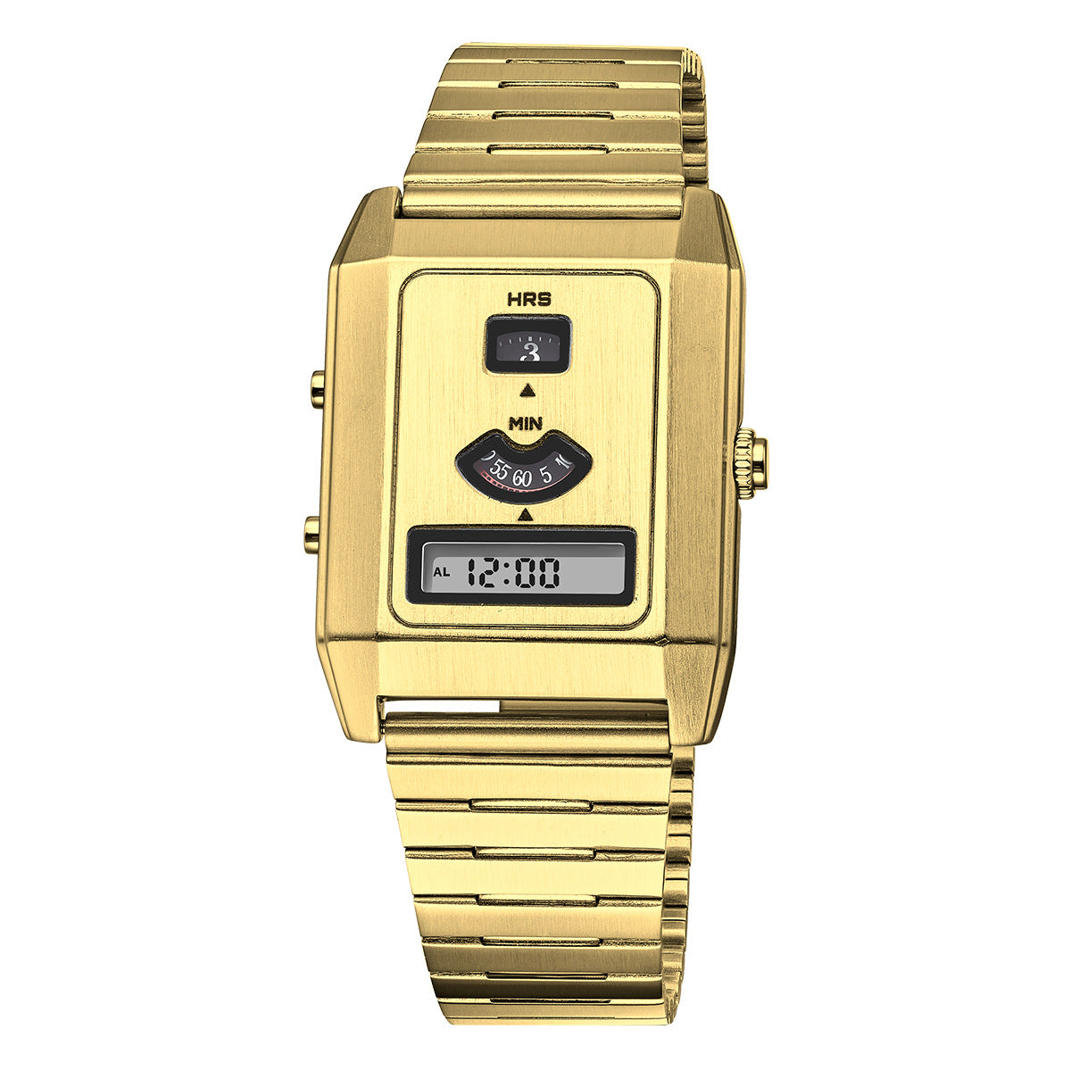 Unisex Square Dual-Display Waterproof Quartz Watch, Model 0331