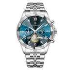 GESMART Men's Diamond Facet Design Quartz Watch Multifunction Luminous Water Resistant Student