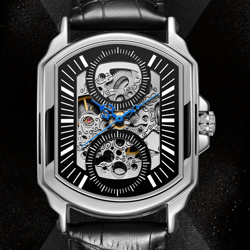 GESMART Men's Square Automatic Mechanical Watch European American Style Original Design