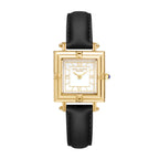 GESMART Women's Small Square Leather Band Watch Roman Numeral Scale Minimalist Retro Ladies Wristwatch