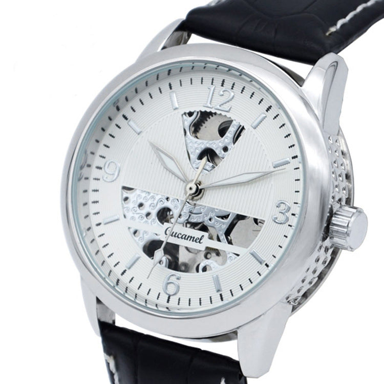 GESMART Men's Skeleton Automatic Mechanical Watch Exhibition Case Back Fashion