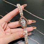 Women's Four-Leaf Clover Pearl Roman-Numeral Quartz Watch