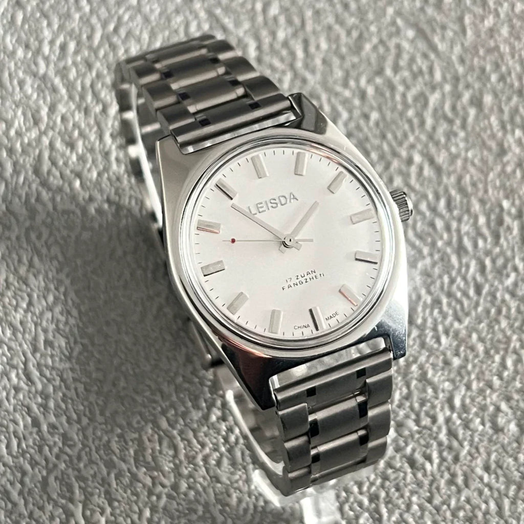LEISDA 7120 Manual Wind Mechanical Men's Watch Minimalist Waterproof Vintage NOS