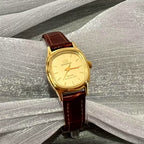 Red Star Ladies Quartz Watch Small Gold Vintage Japan Movement 90s NOS