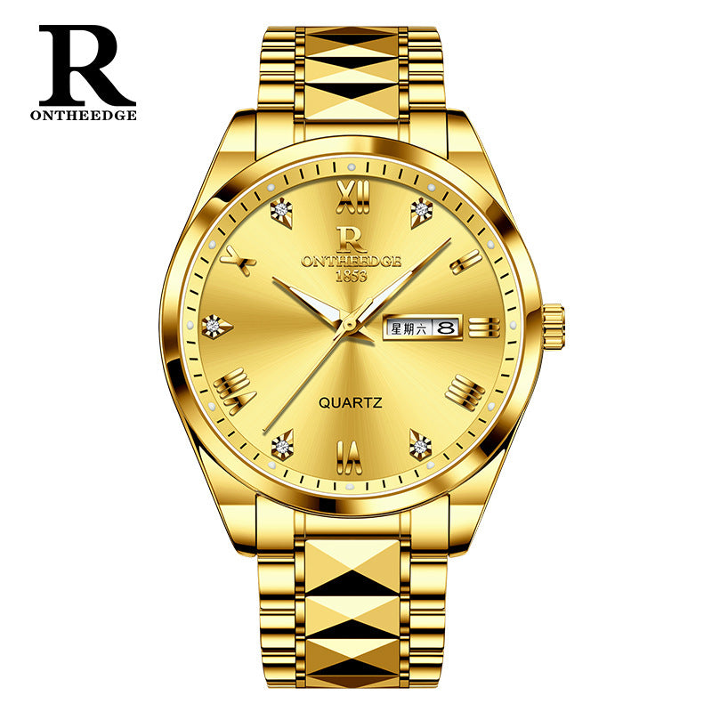 GESMART Men's Fashion Quartz Watch Water Resistant Student Exam Casual Wristwatch