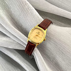 Red Star Ladies Quartz Watch Small Gold Vintage Japan Movement 90s NOS