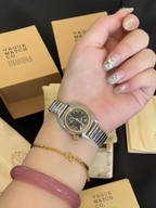 Vague Watch Co. Unisex Small Gold Watch Vintage Style Japan Import Light Luxury