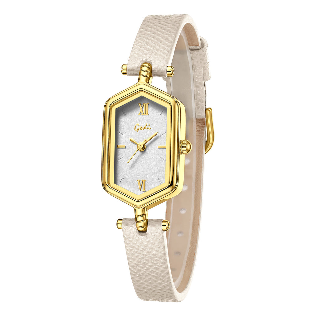Women's Minimalist Vintage Quartz Watch, Slim Dial