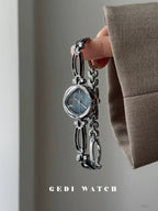 Women's Rhombus Mother-of-Pearl Vintage Bracelet Quartz Watch