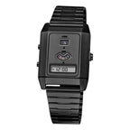 Unisex Square Dual-Display Waterproof Quartz Watch, Model 0331
