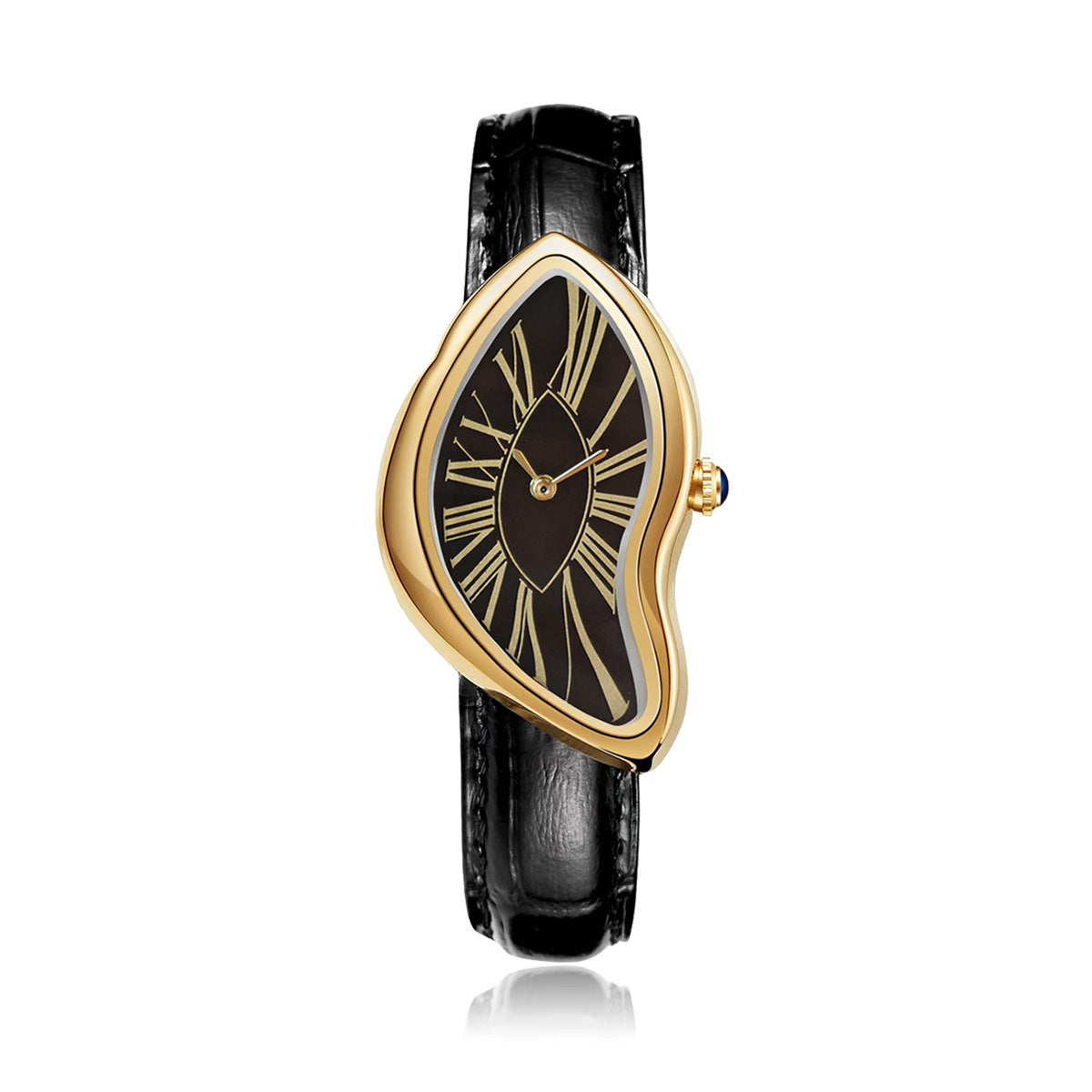 GESMART Men's Y2K Alien Shape Melting Distorted Quartz Watch Fashion Premium Niche Design Wristwatch