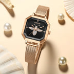 GESMART Women's Dragonfly Design Quartz Watch European Style Creative Minimalist Korean Fashion