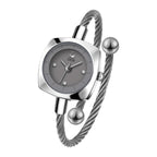 Women's Minimalist Swan Woven-Metal Bangle Quartz Watch