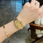Women's Oval Openwork Bracelet Vintage Watch
