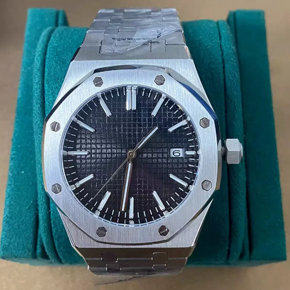 No Logo 41mm Automatic Watch Steel Case Bracelet Sapphire Crystal NH35