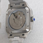 Men's 38mm Square Watch 316L Case Exhibition Back Mineral Glass 2813 Movement
