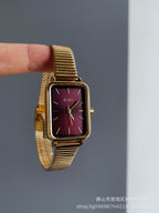 Women's Vintage Ankara-Red Chain Watch