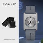 Unisex Square Calendar Student Rubber-Strap Watch