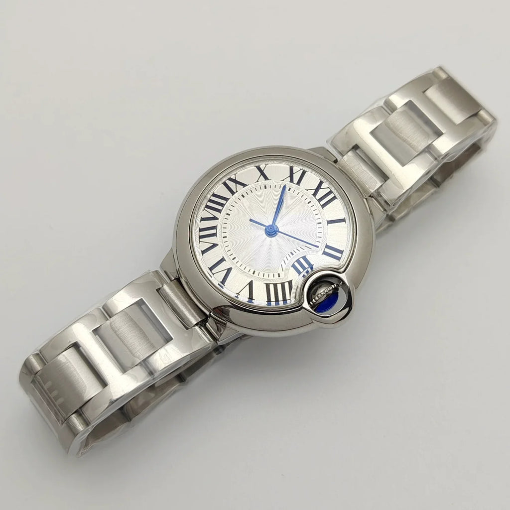 Ladies 33mm Watch Stainless Steel Case Bracelet Non-Luminous Hands NH05 Movement