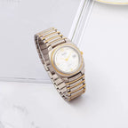 HAIDA Men's Quartz Watch Roman Numerals Yellow White Dial Steel Business NOS