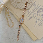 GESMART Women's New Square Bracelet Watch Diamond Studded Fashion Premium Design Ladies Wristwatch