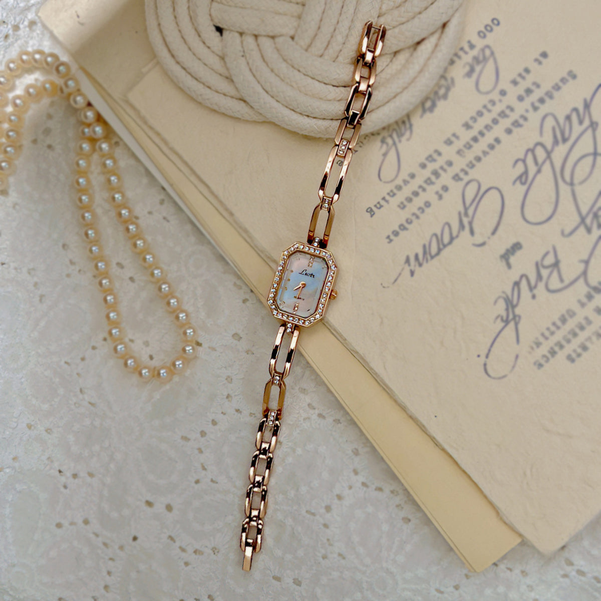 GESMART Women's New Square Bracelet Watch Diamond Studded Fashion Premium Design Ladies Wristwatch