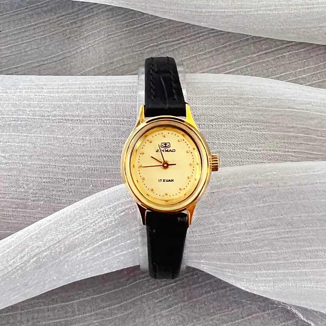 Golden Anchor Ladies Manual Wind Mechanical Watch Vintage 90s Student NOS