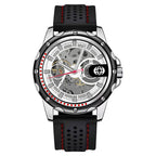 GESMART Men's Skeleton Automatic Mechanical Watch Silicone Band Sports Fashion