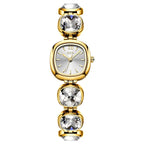 Women's Small Square Rhinestone Bracelet Quartz Watch
