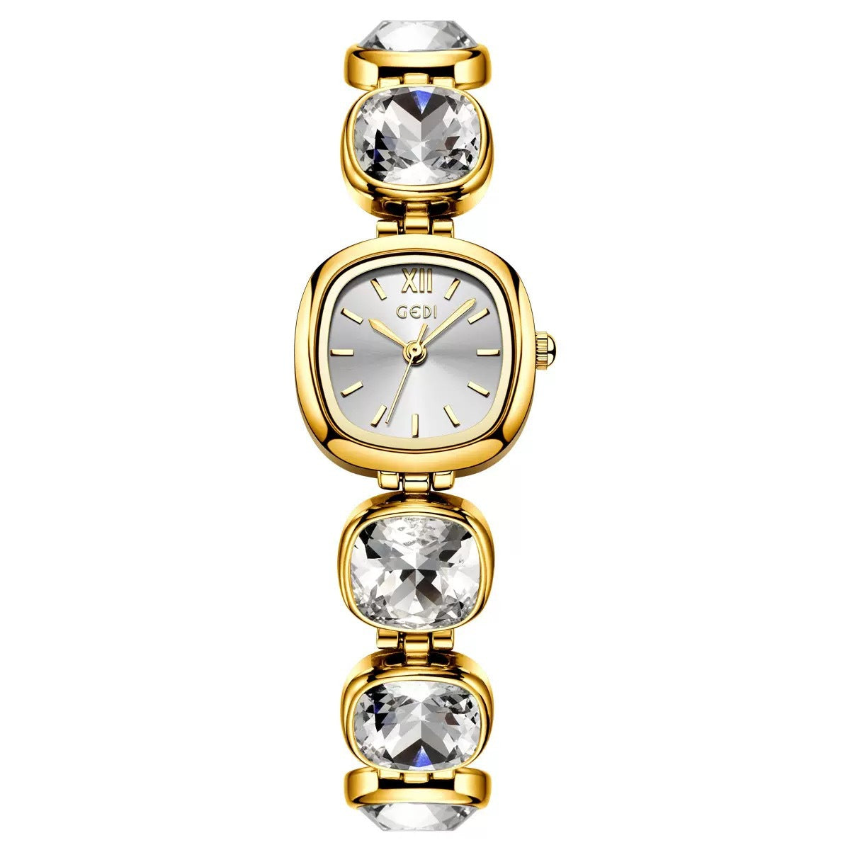 Women's Small Square Rhinestone Bracelet Quartz Watch