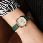 GESMART Women's Small Square Quartz Watch Leather Band Minimalist Elegant Ladies Wristwatch